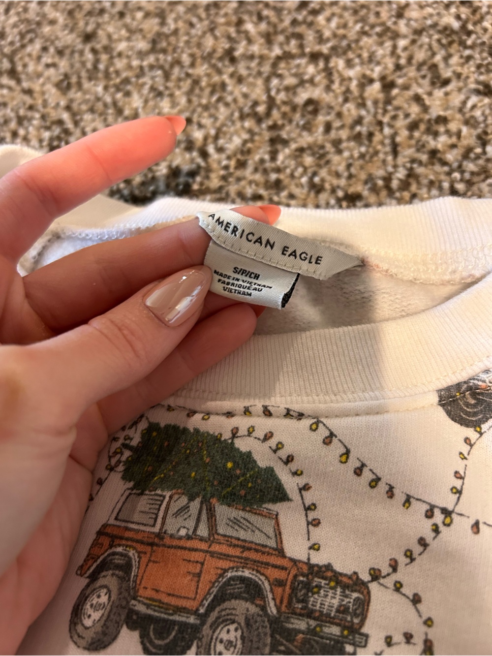 American Eagle Christmas Pajama Top - Picture 2 of 3